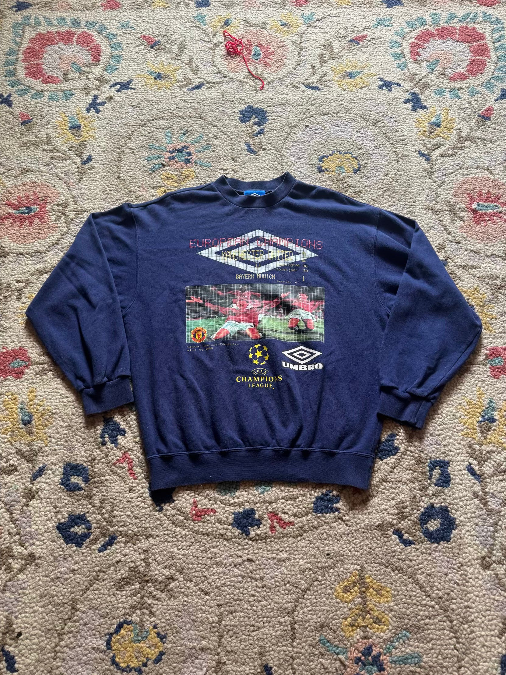 Manchester United 🏴󠁧󠁢󠁥󠁮󠁧󠁿 1998-99 Umbro Champions League Final Sweatshirt